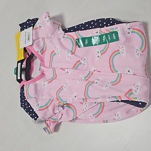 NWT (2) Absorba 18-month footed baby pajamas set
